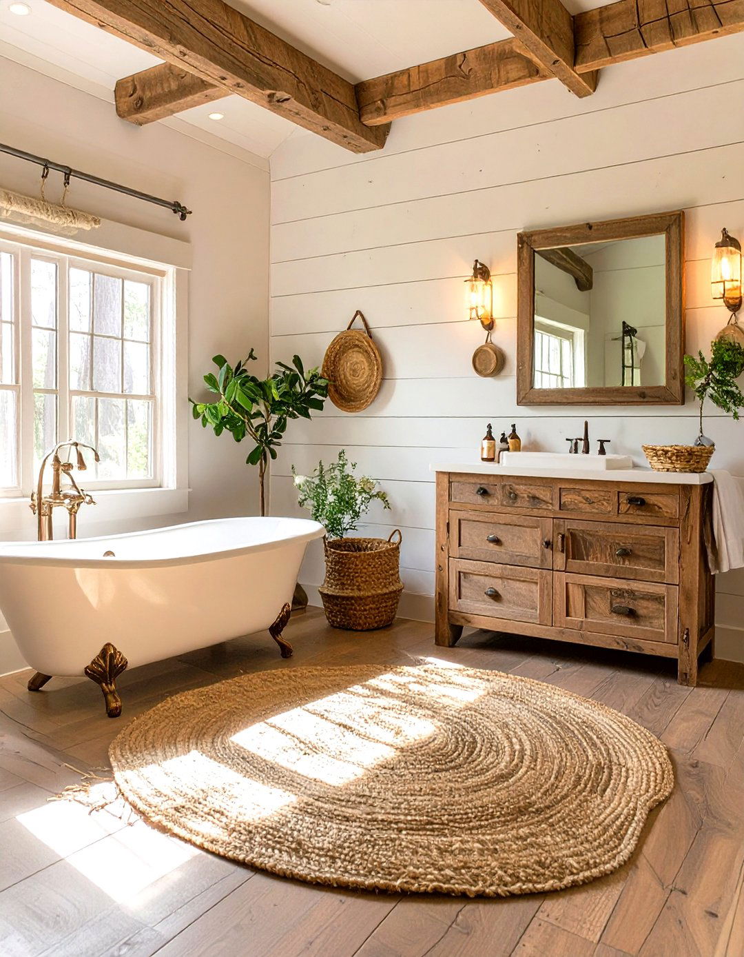 The Rustic Farmhouse Bathroom - 30 interior design photography ideas