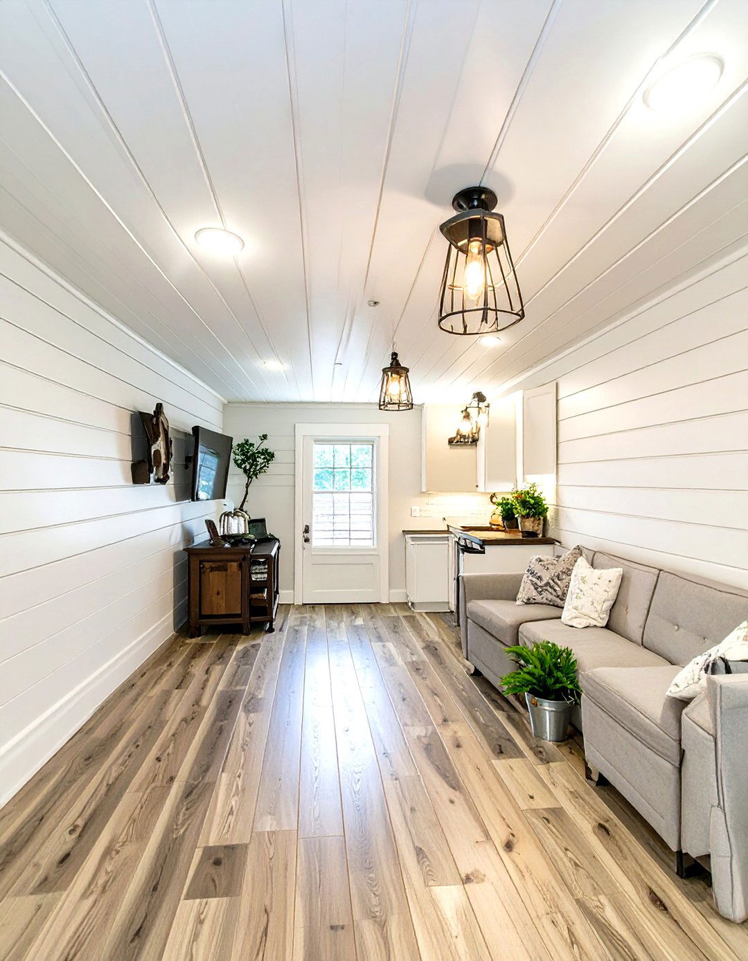 The Rustic Farmhouse Beadboard Ceiling - 30 cheap basement ceiling ideas