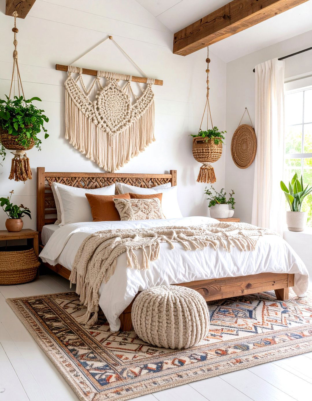 The Rustic Farmhouse Boho Bedroom - 30 ai boho chic bedroom ideas