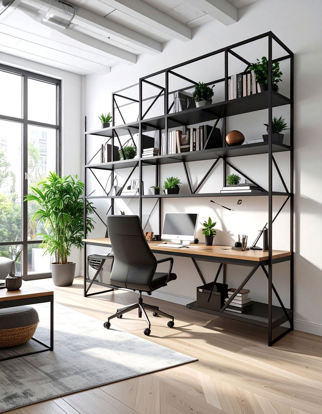 The Rustic Farmhouse Bookshelf - 30 office shelving ideas