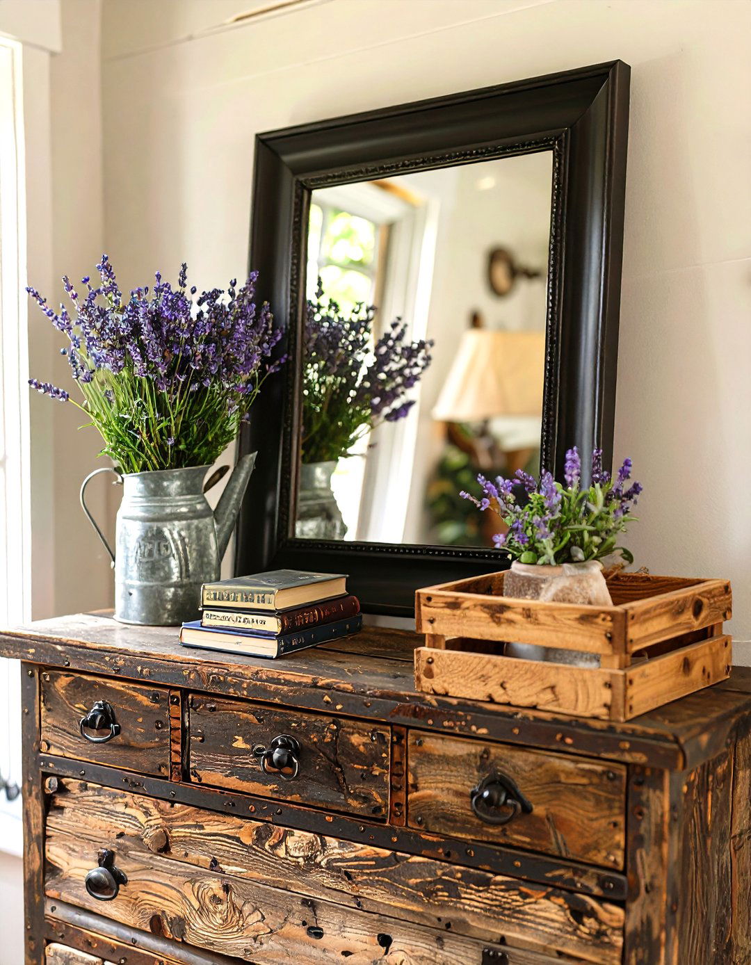 The Rustic Farmhouse Dresser - 30 bedroom dresser top decor ideas