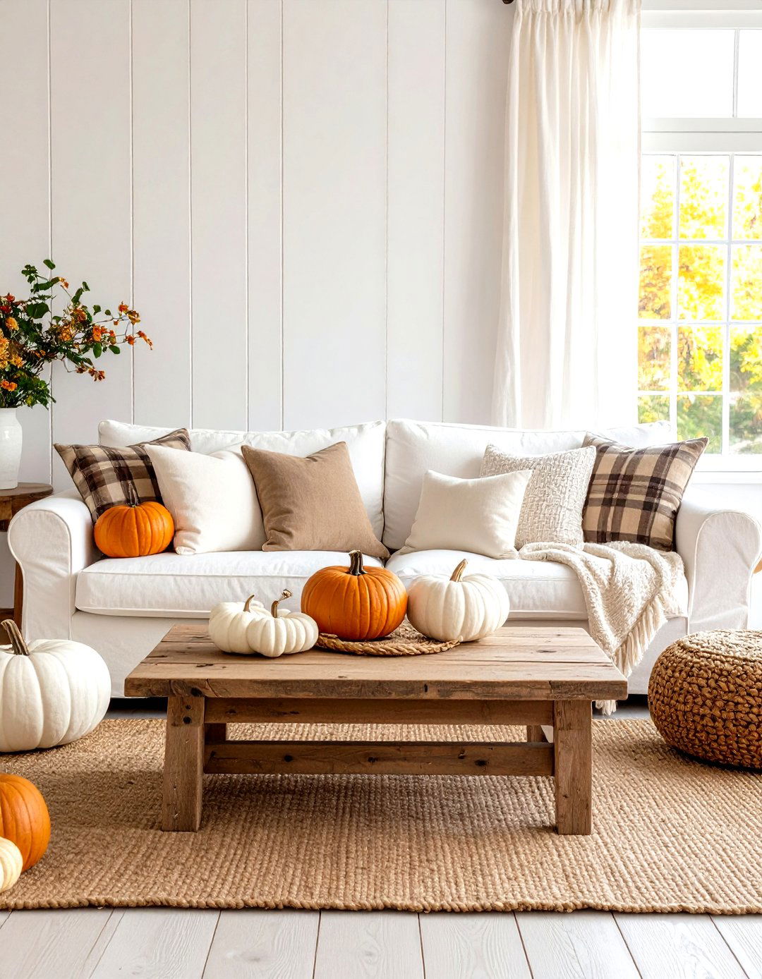 The Rustic Farmhouse Harvest Living Room - 30 living room fall decor ideas