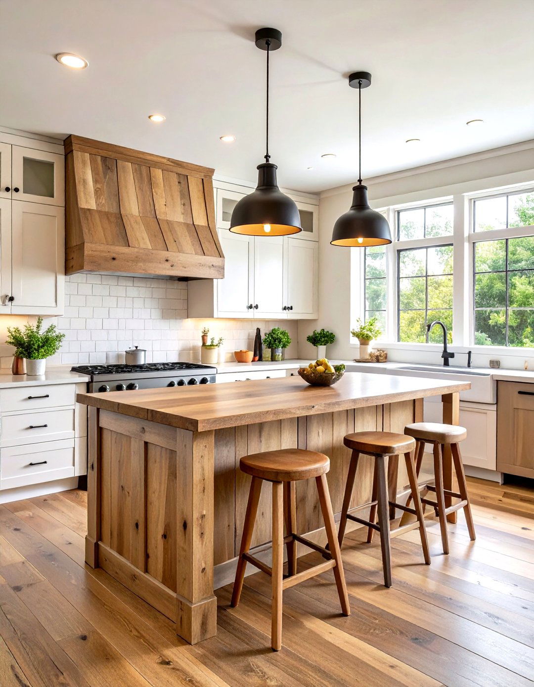 The Rustic Farmhouse Kitchen Island - 30 kitchen island decorating ideas