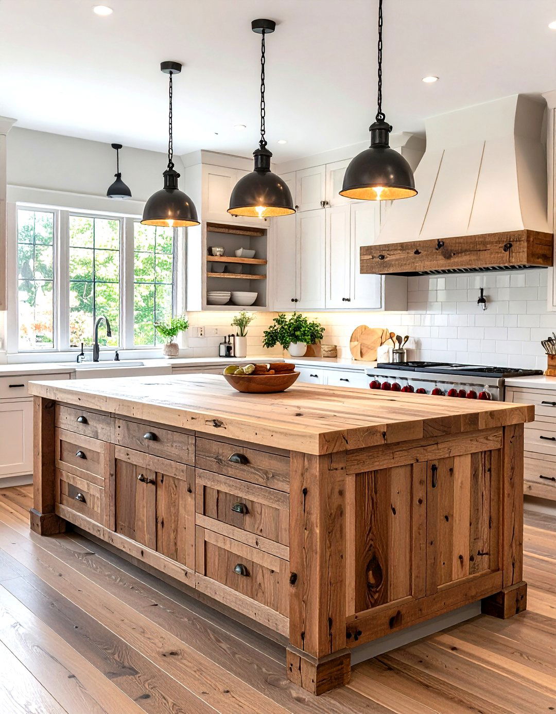 The Rustic Farmhouse Kitchen Island - 30 kitchen islands ideas