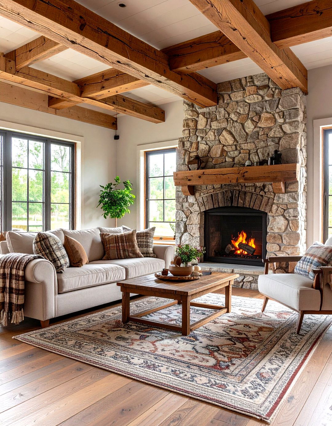 The Rustic Farmhouse Living Room - 30 design ideas for living room