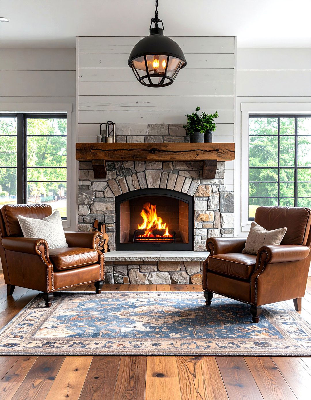 The Rustic Farmhouse Living Room Corner Fireplace - 30 living room corner fireplace ideas