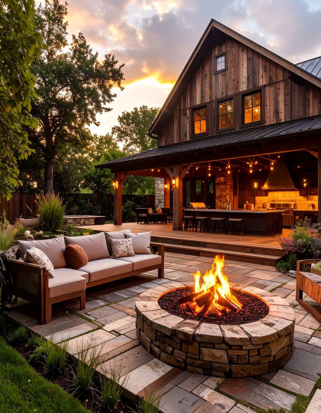 The Rustic Farmhouse Retreat - 30 big backyard ideas