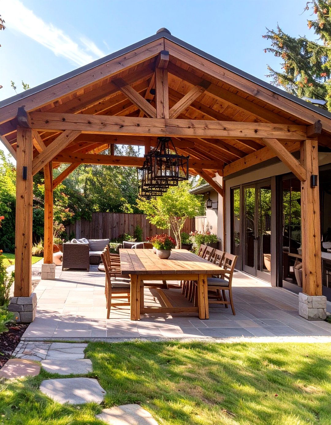 The Rustic Farmhouse Retreat - 30 covered patio extension ideas