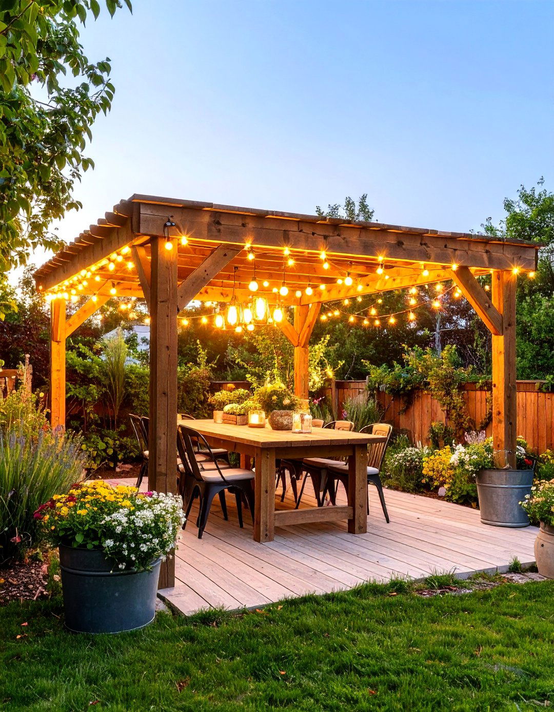 The Rustic Farmhouse Retreat Canopy - 30 backyard canopy ideas