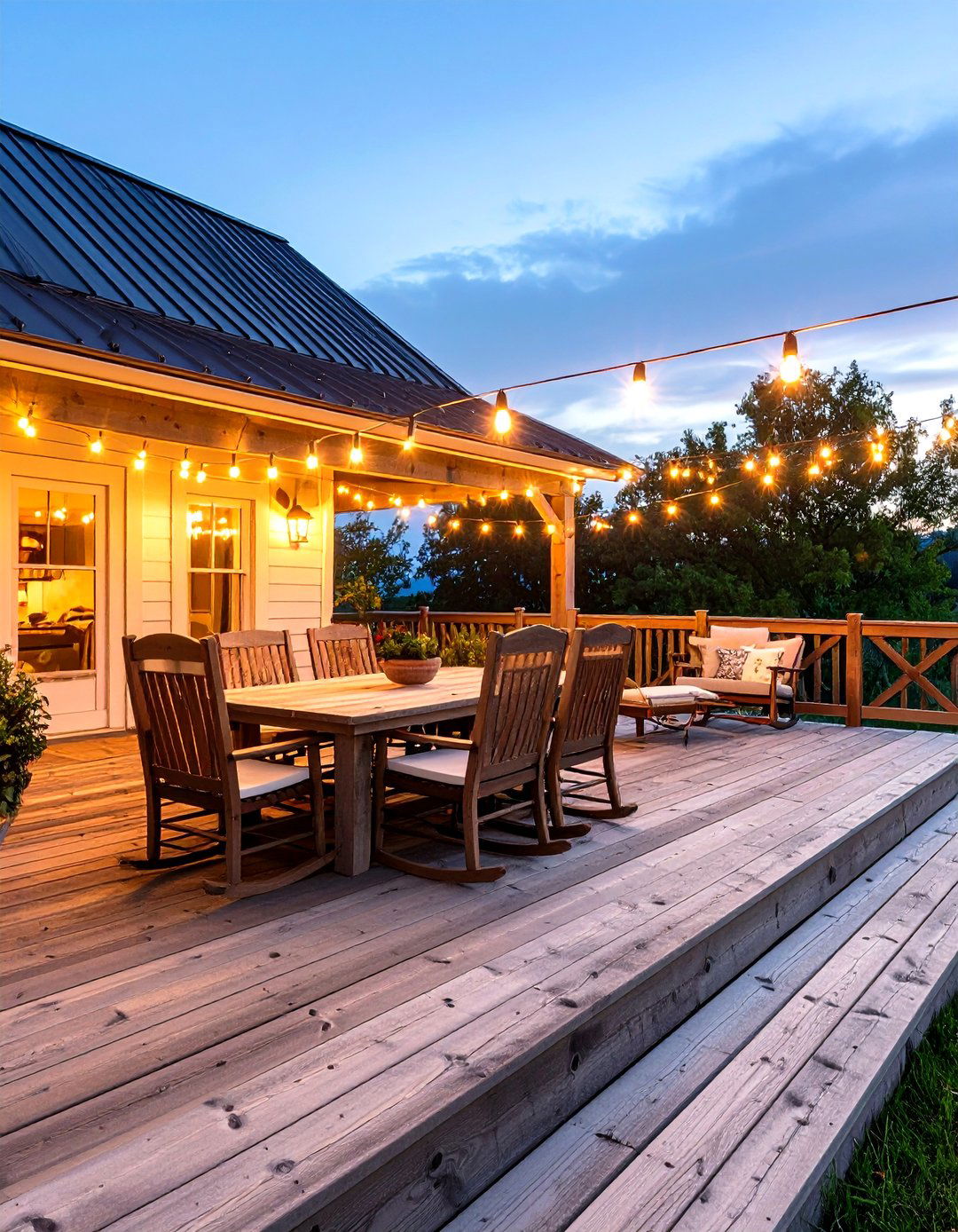 The Rustic Farmhouse Retreat Deck - 30 design a deck ideas