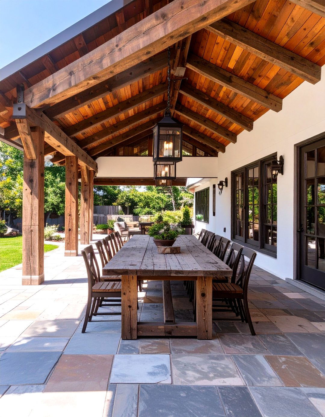 The Rustic Farmhouse Retreat - 30 attached covered patio ideas
