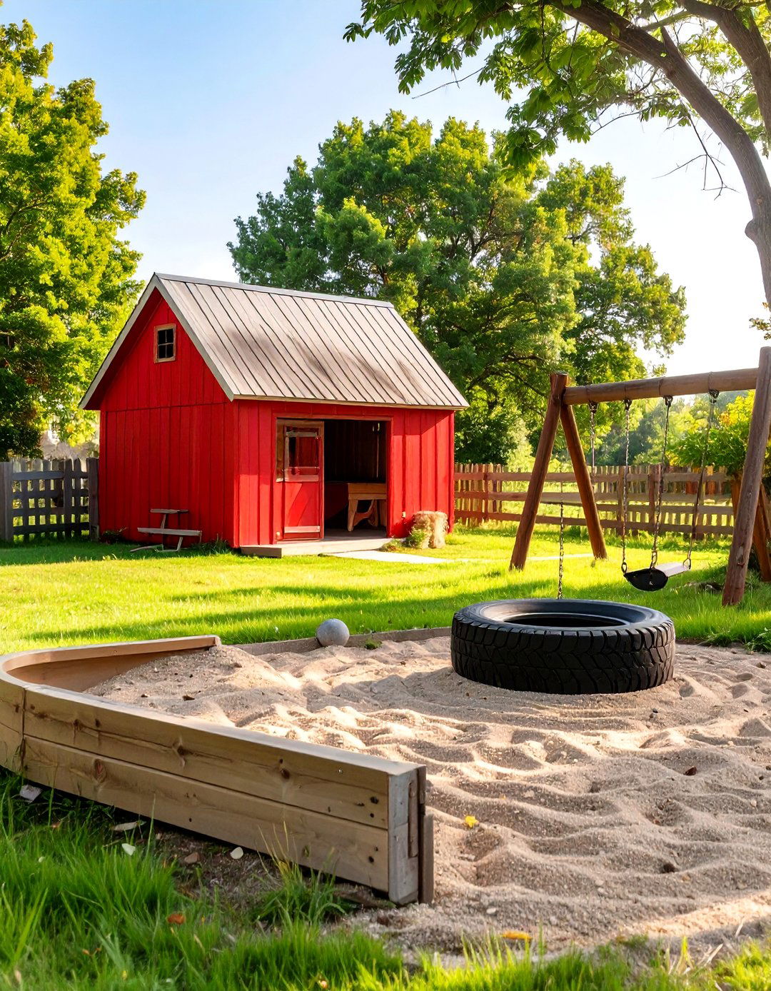 The Rustic Farmstead Playground - 30 backyard playground ideas