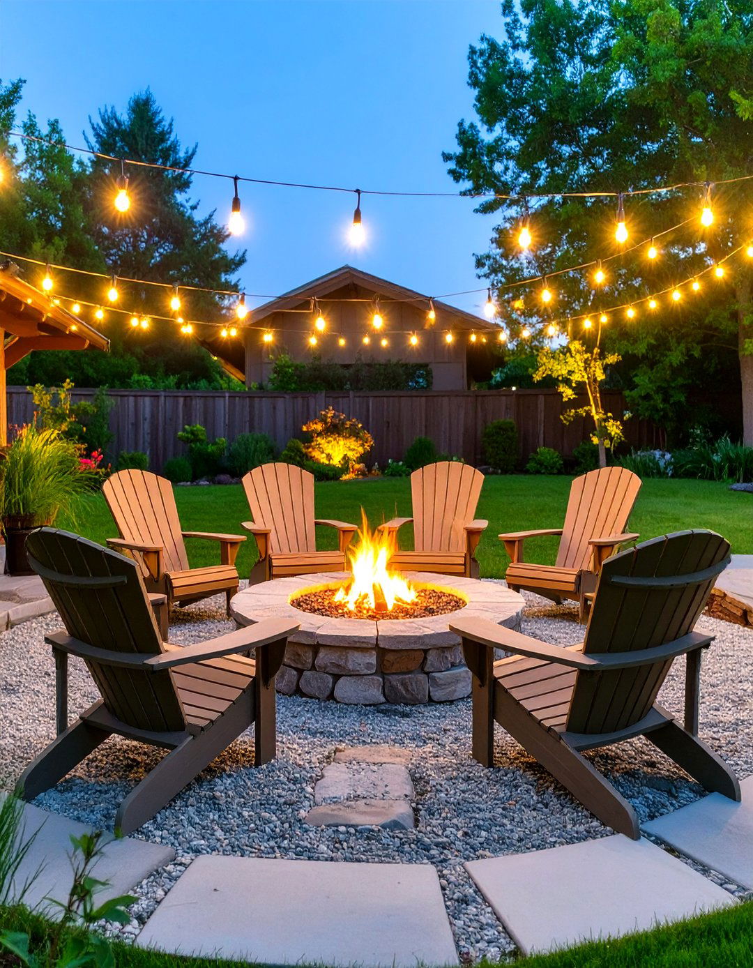 The Rustic Fire Pit Circle - 30 backyard seating ideas
