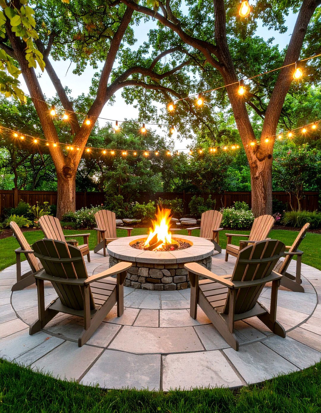 The Rustic Fire Pit Gathering Circle - 30 large backyard ideas