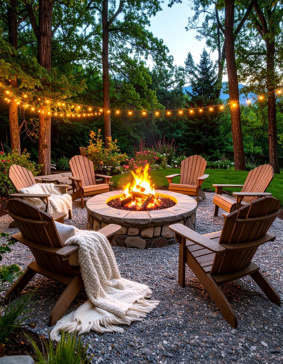 The Rustic Fire Pit Lounge - 30 how to design outdoor living spaces ideas