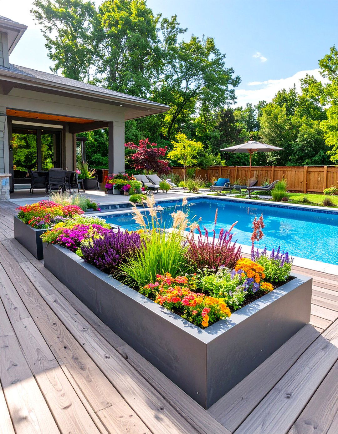 The Rustic Industrial Deck - 30 above ground pools with deck ideas