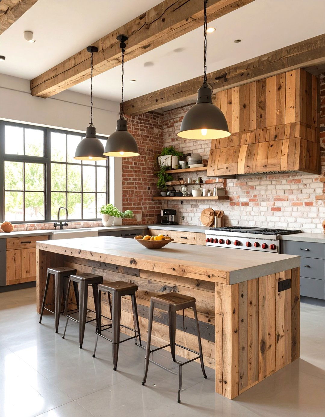 The Rustic Industrial Farmhouse Kitchen - 30 modern industrial interior design ideas