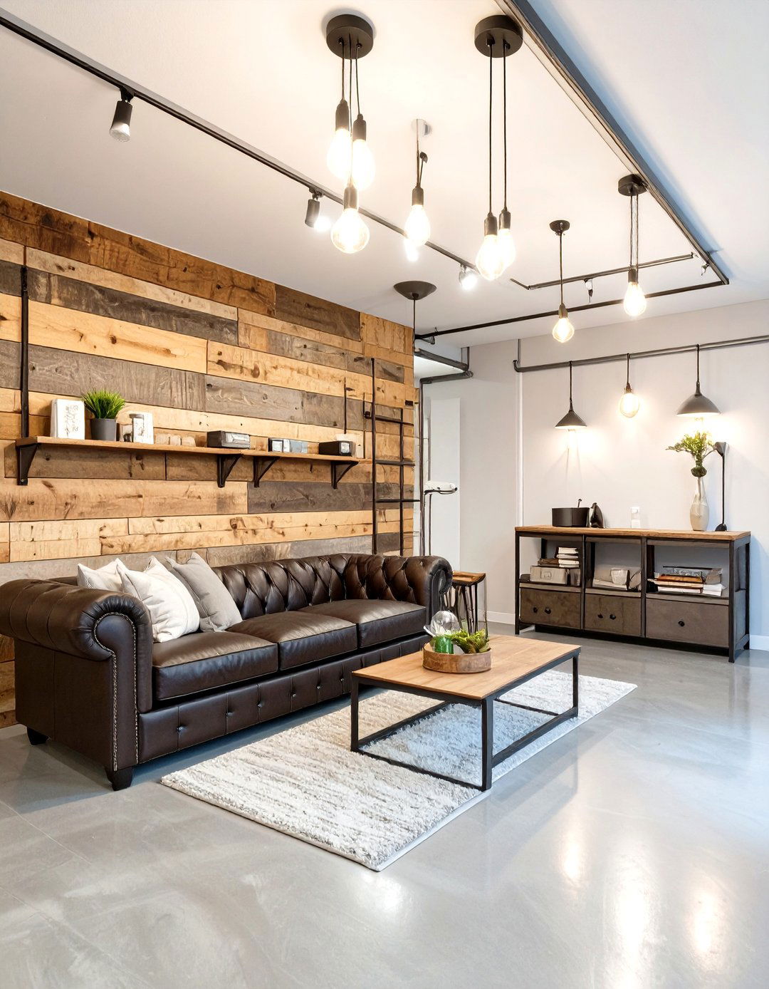 The Rustic Industrial Retreat - 30 basement remodeling ideas
