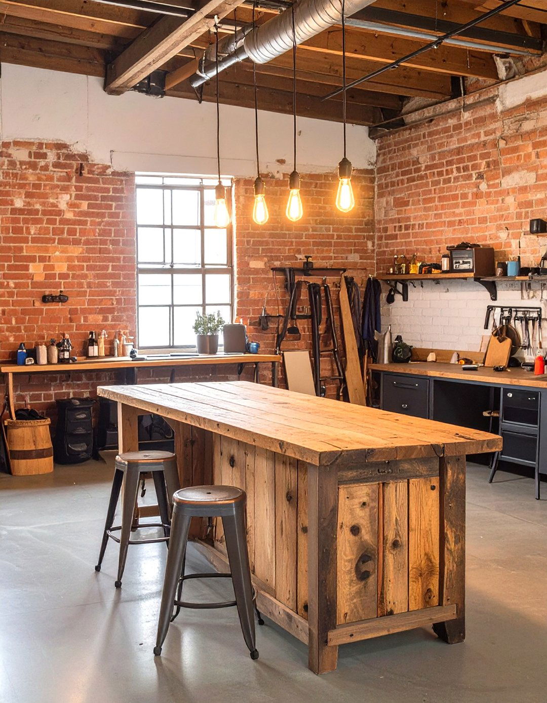 The Rustic Industrial Workshop - 30 garage hangout ideas