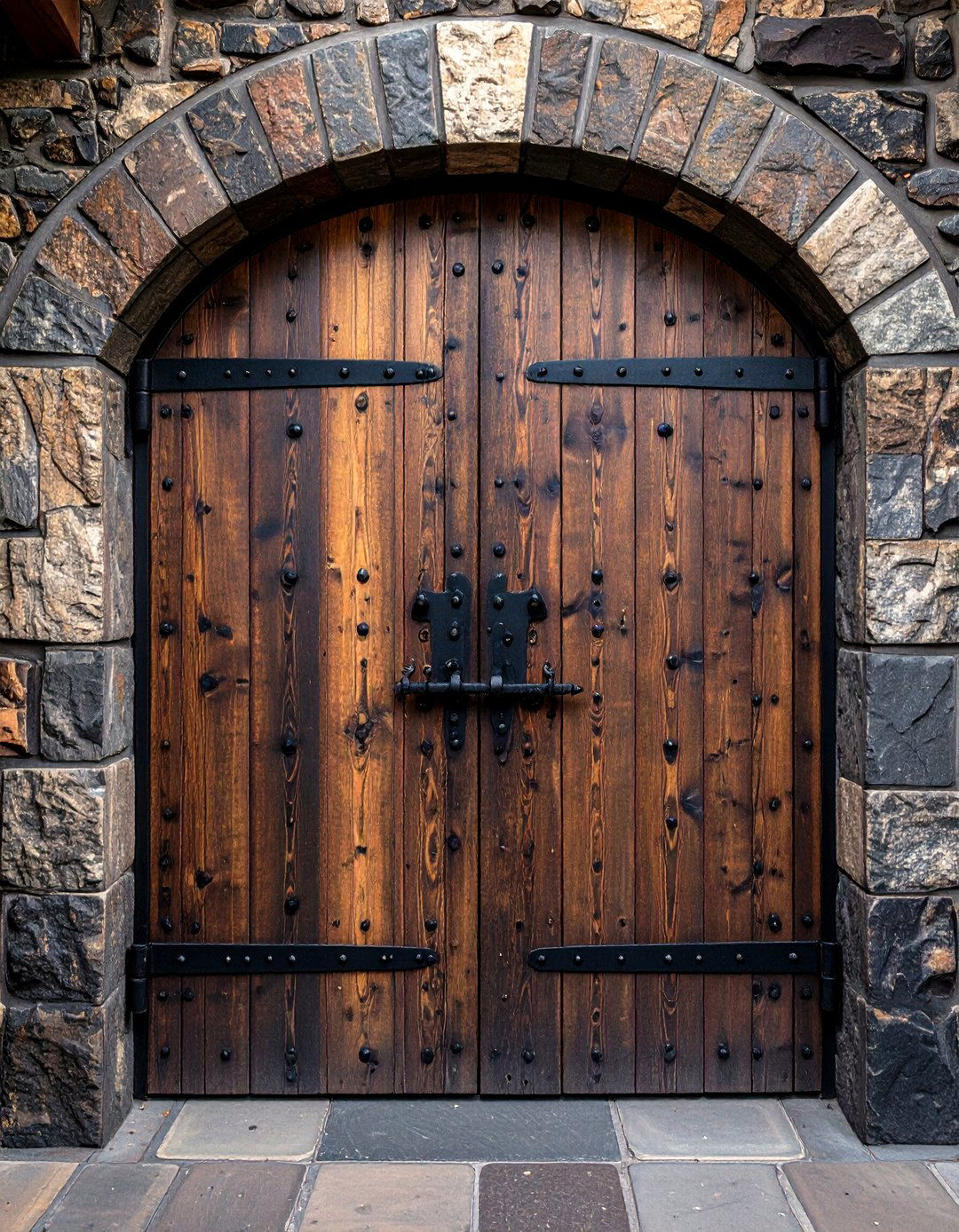 The Rustic Iron Strapped Basement Door - 30 basement door ideas