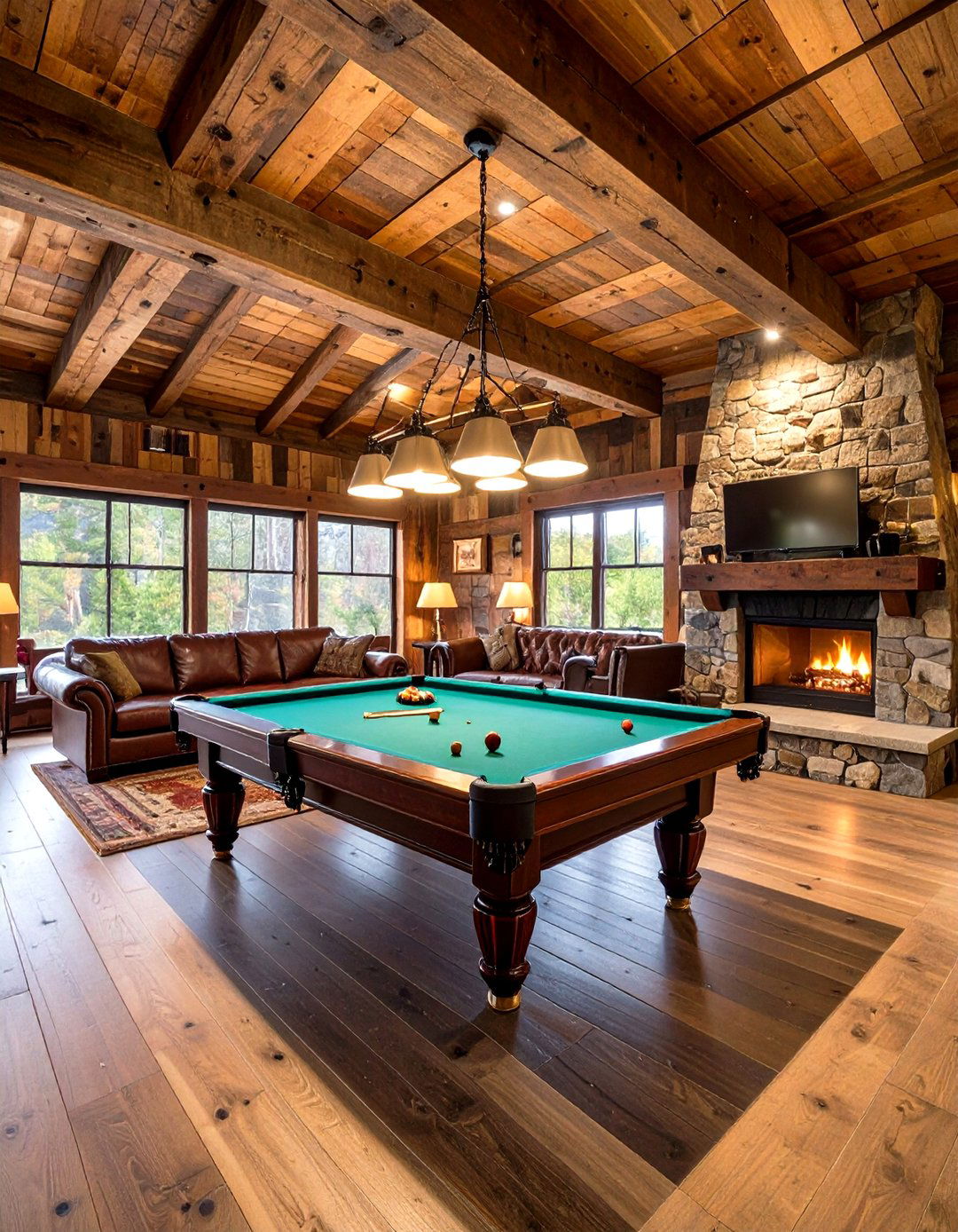 The Rustic Lodge Game Room - 30 family game room ideas