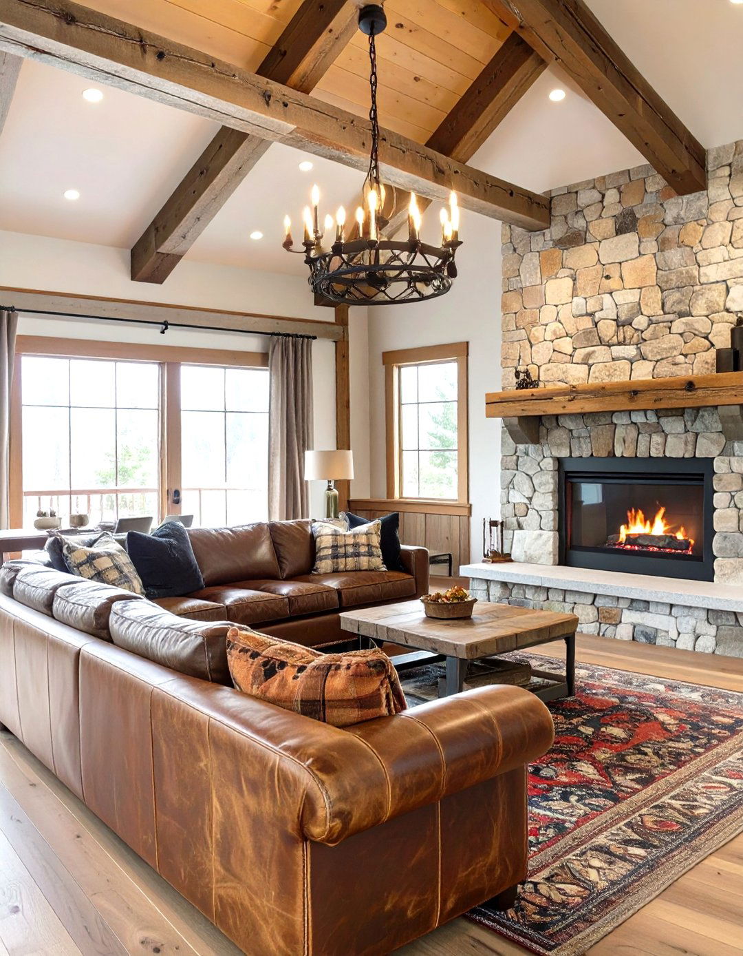 The Rustic Lodge Retreat - 30 man cave furniture ideas