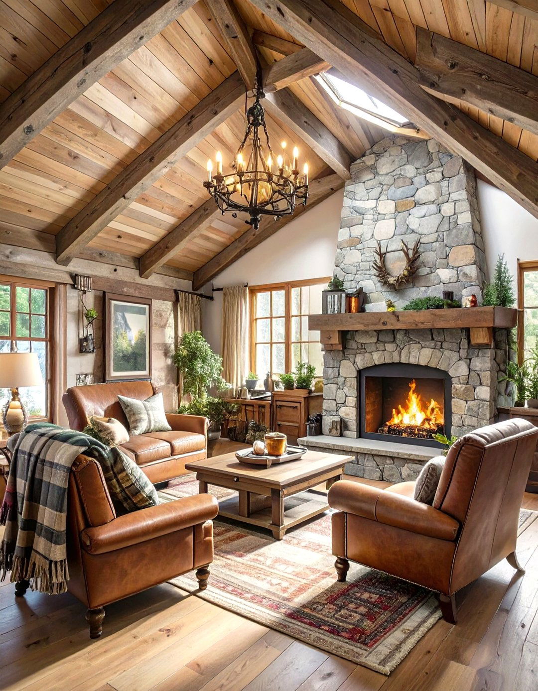 The Rustic Lodge Retreat - 30 man cave room ideas