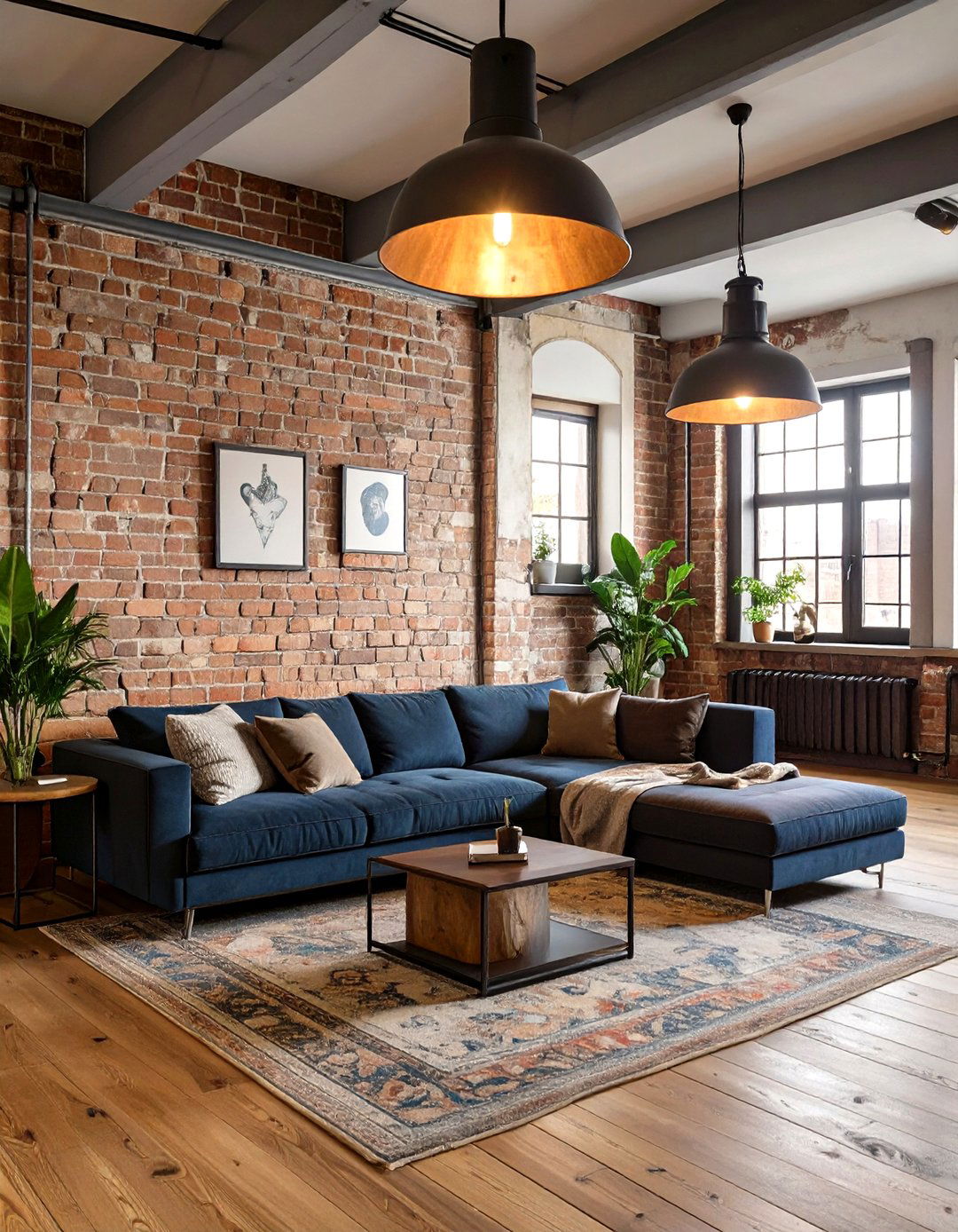 The Rustic Loft with Exposed Brick - 30 modern rustic interior design ideas