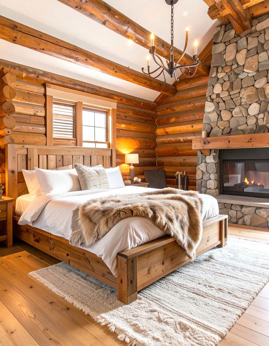 The Rustic Log Cabin Bedroom - 30 country bedroom ideas