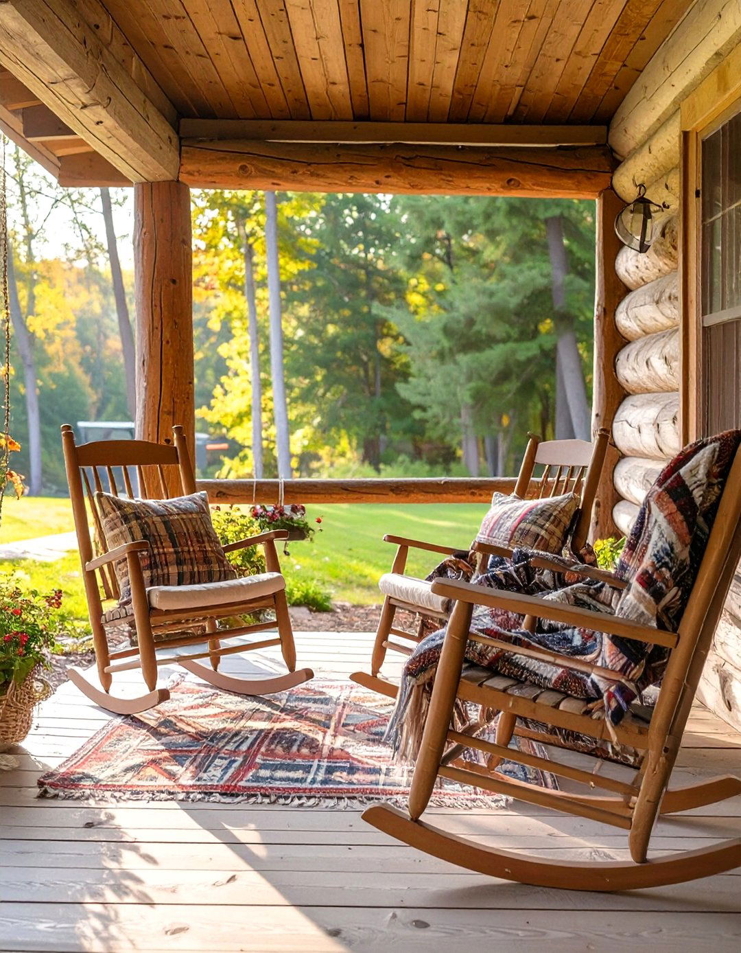 The Rustic Log Cabin Porch - 30 backyard oasis ideas