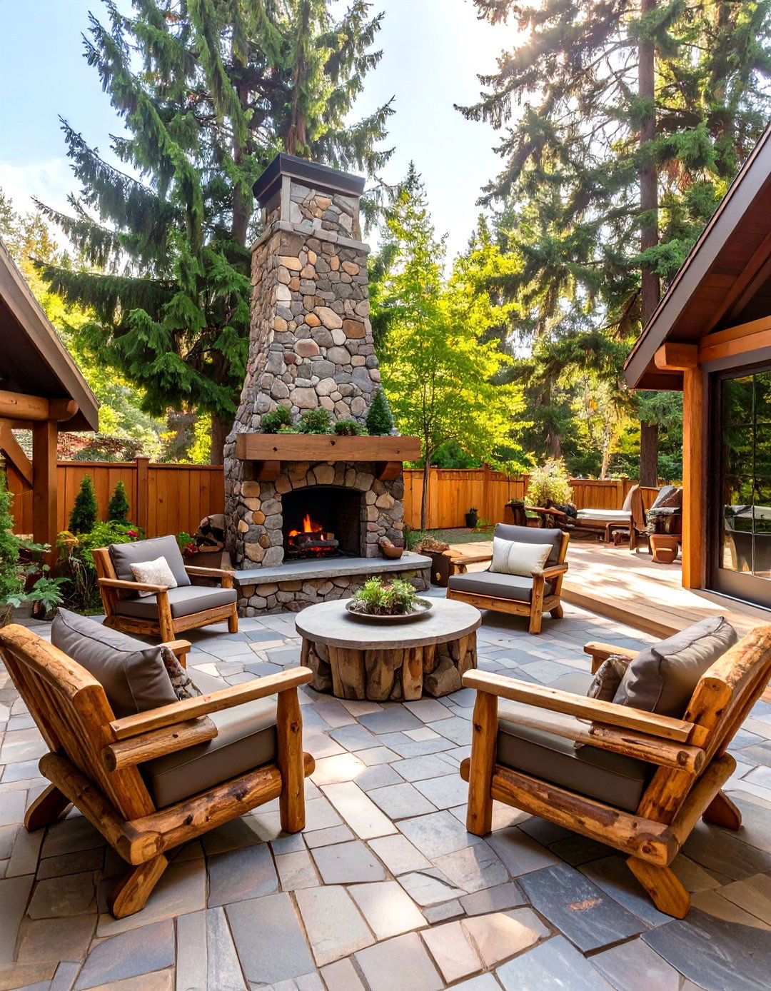 The Rustic Log Cabin Themed Backyard - 30 design your backyard online free ideas