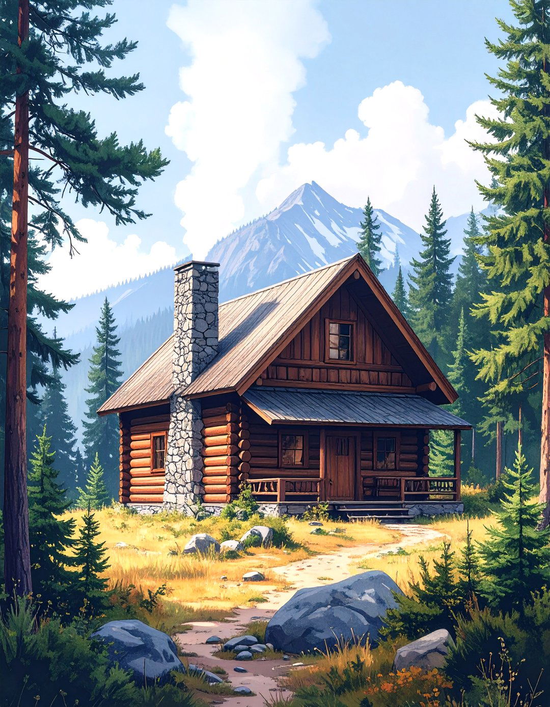 The Rustic Log Cabin - 30 minecraft house design ideas