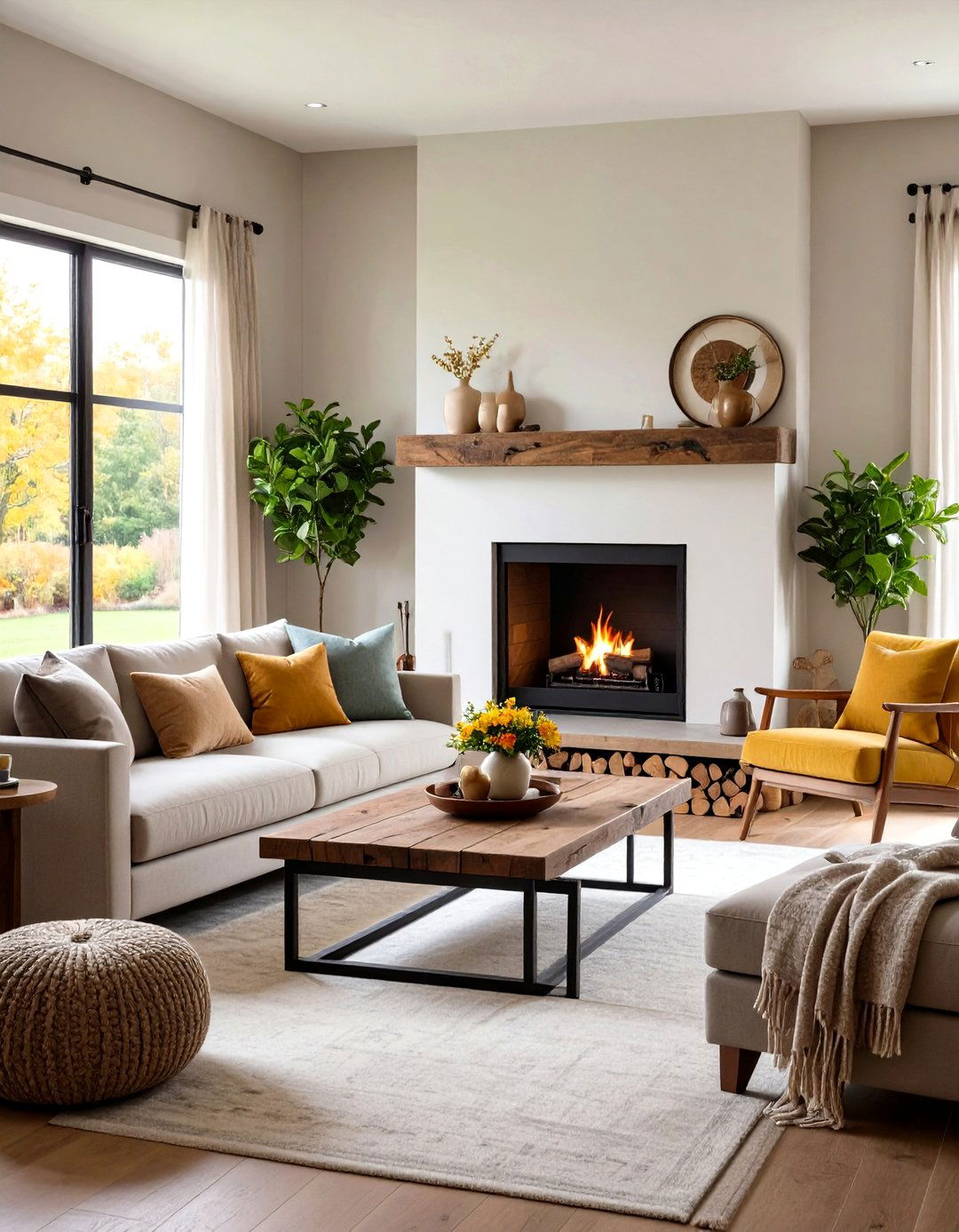 The Rustic Modern Living Room Fireplace - 30 living room with fireplace decor ideas