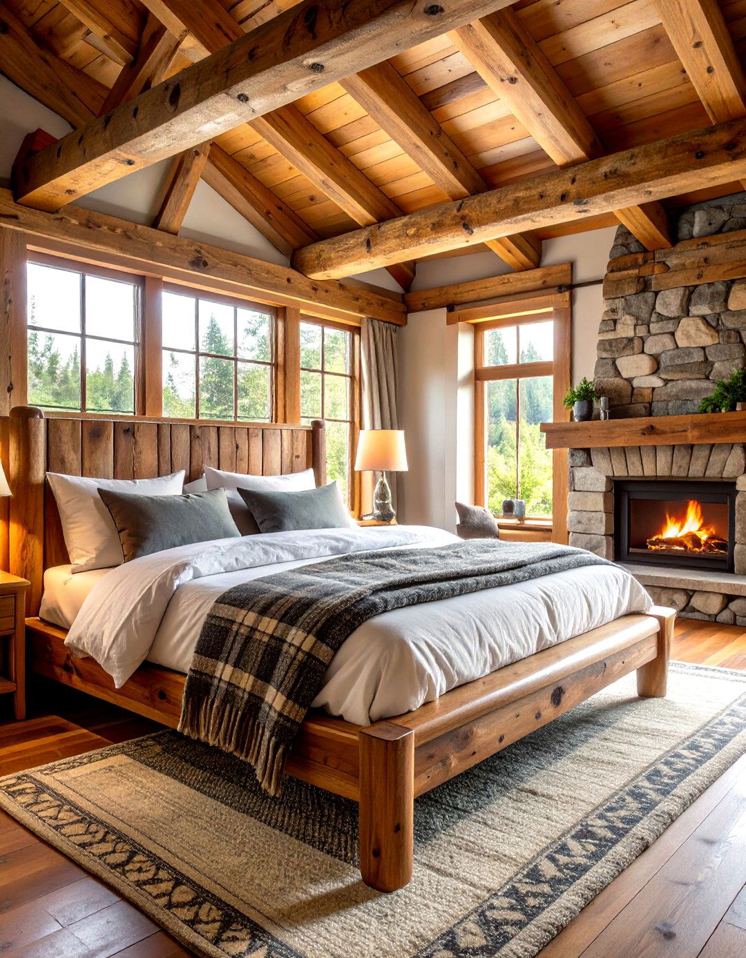 The Rustic Mountain Cabin Bedroom - 30 interior design furniture ideas