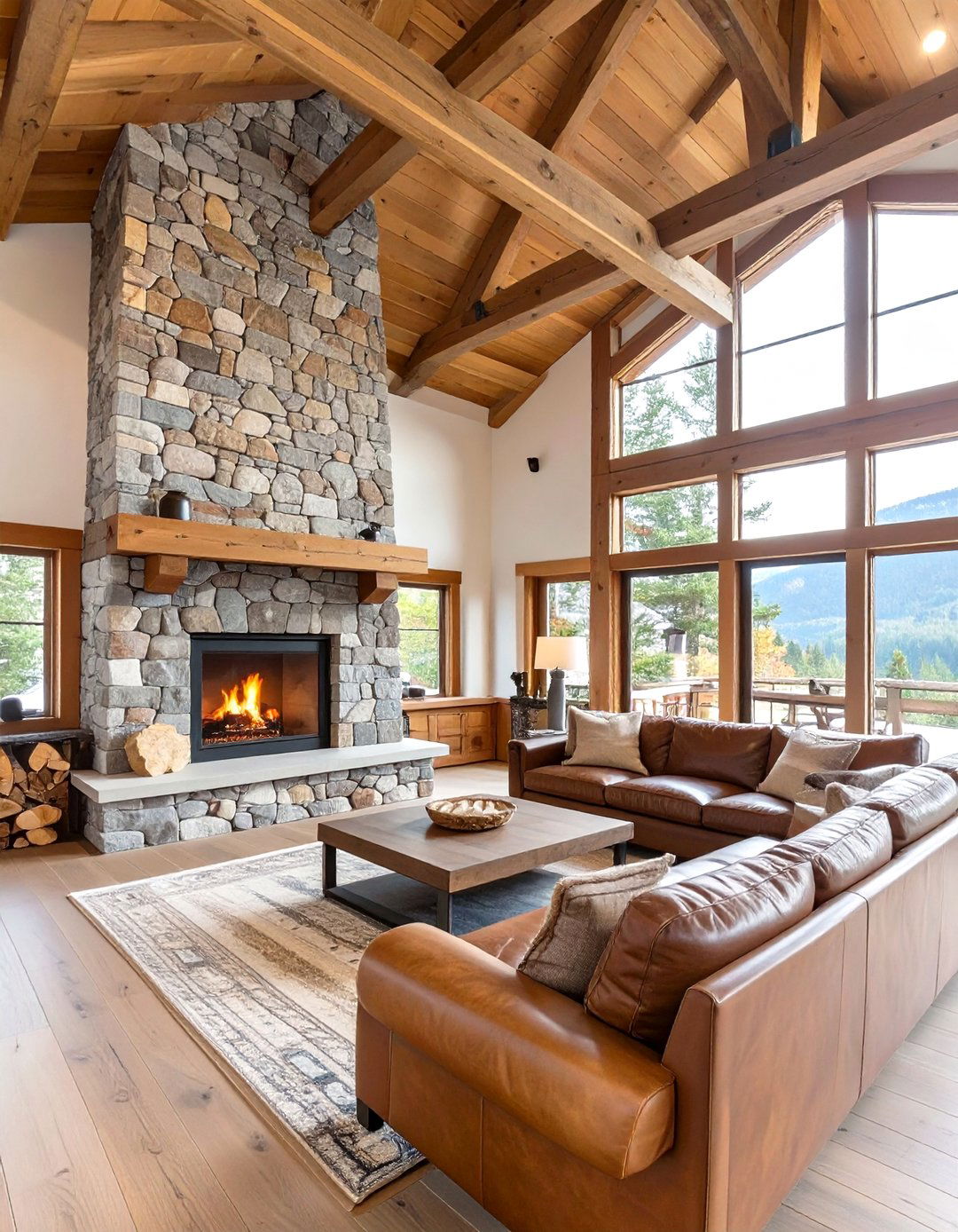 The Rustic Mountain Cabin Great Room - 30 american home design ideas