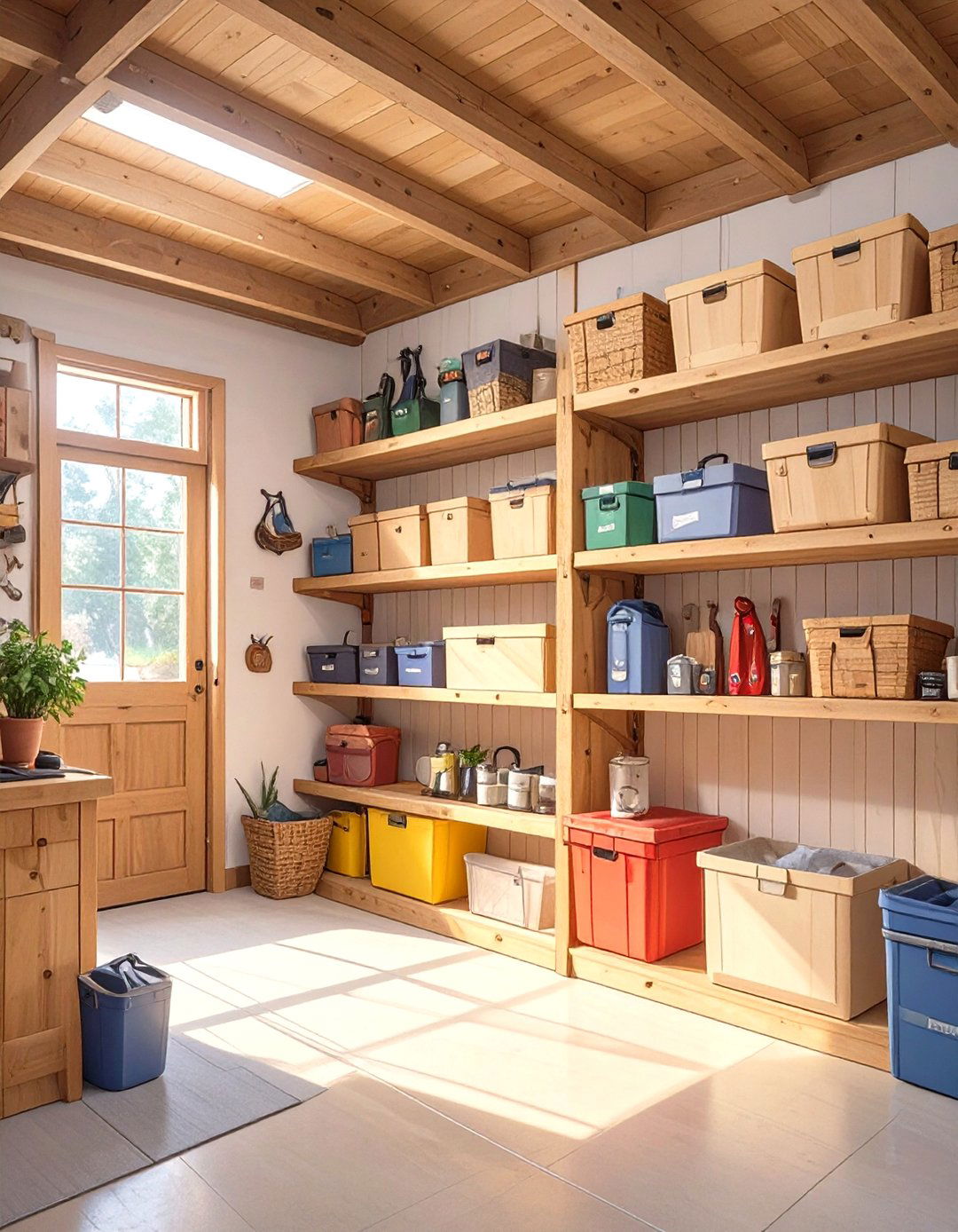 The Rustic Pine Open Shelving Garage System - 30 ikea garage storage ideas
