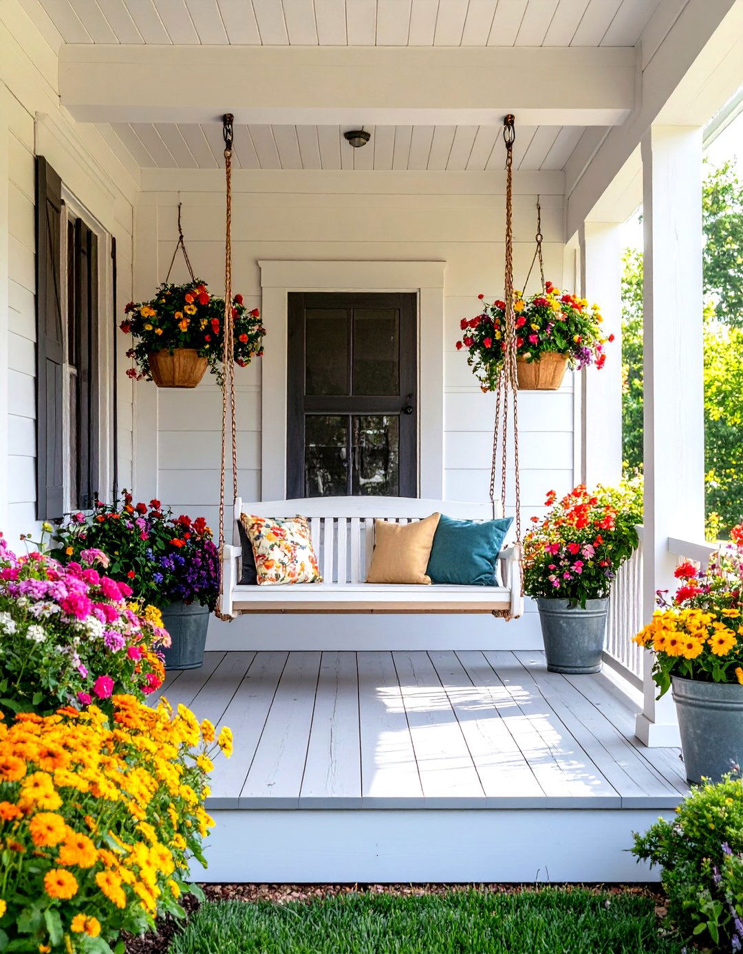 The Rustic Porch with Reclaimed Wood - 30 farmhouse front porch ideas
