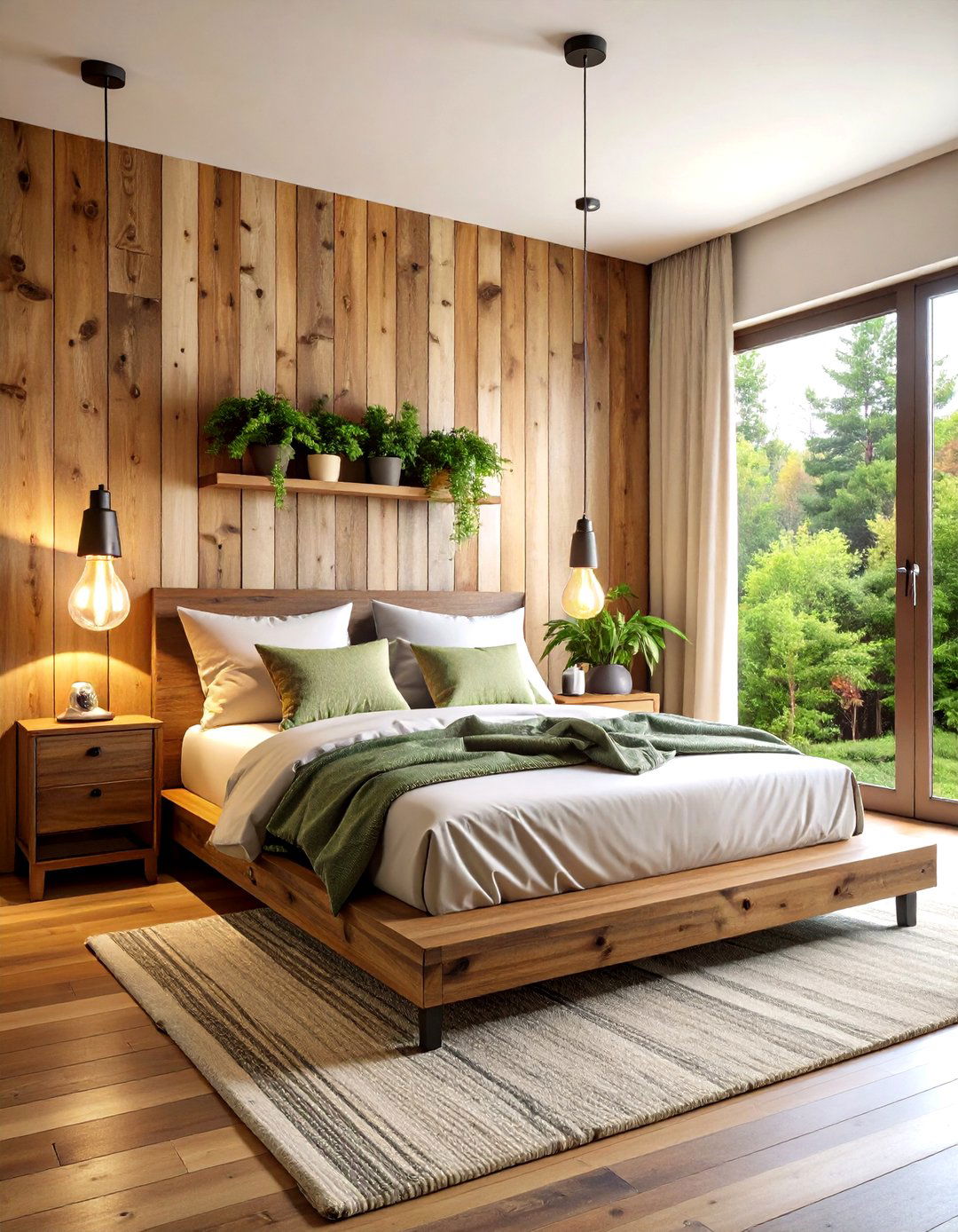 The Rustic Reclaimed Wood Accent Bedroom - 30 diy bedroom ideas
