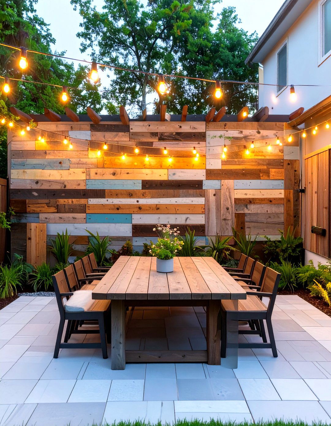 The Rustic Reclaimed Wood Barrier - 30 backyard privacy ideas