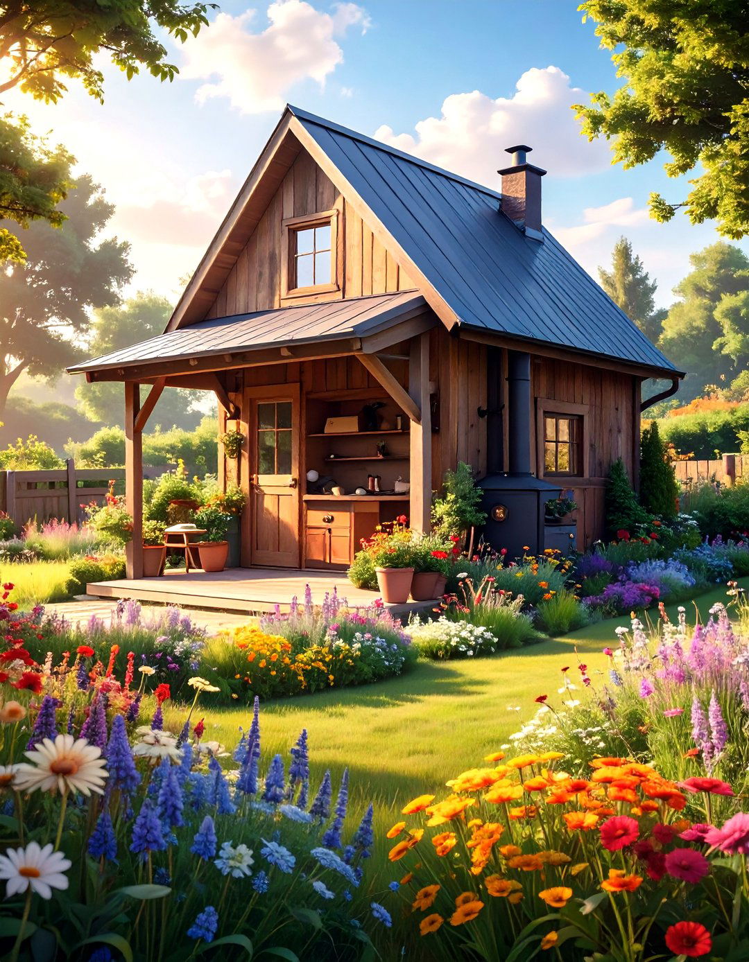 The Rustic Reclaimed Wood Garden Studio - 30 garden studio design ideas