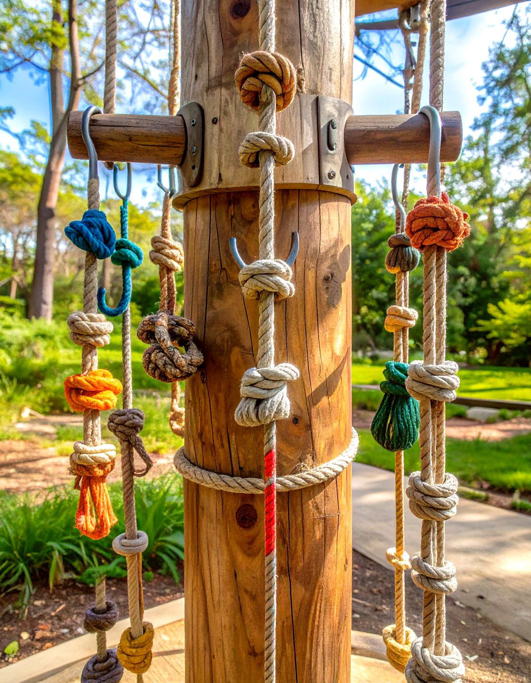 The Rustic Rope Toy Station - 30 dog-friendly backyard ideas on a budget