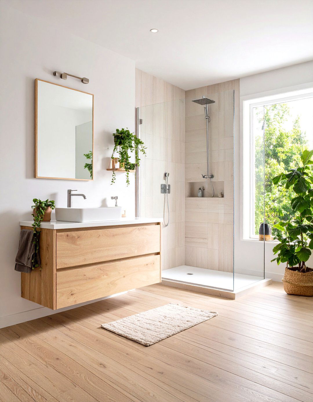 The Rustic Scandinavian Bathroom Retreat - 30 limited space small bathroom designs with shower
