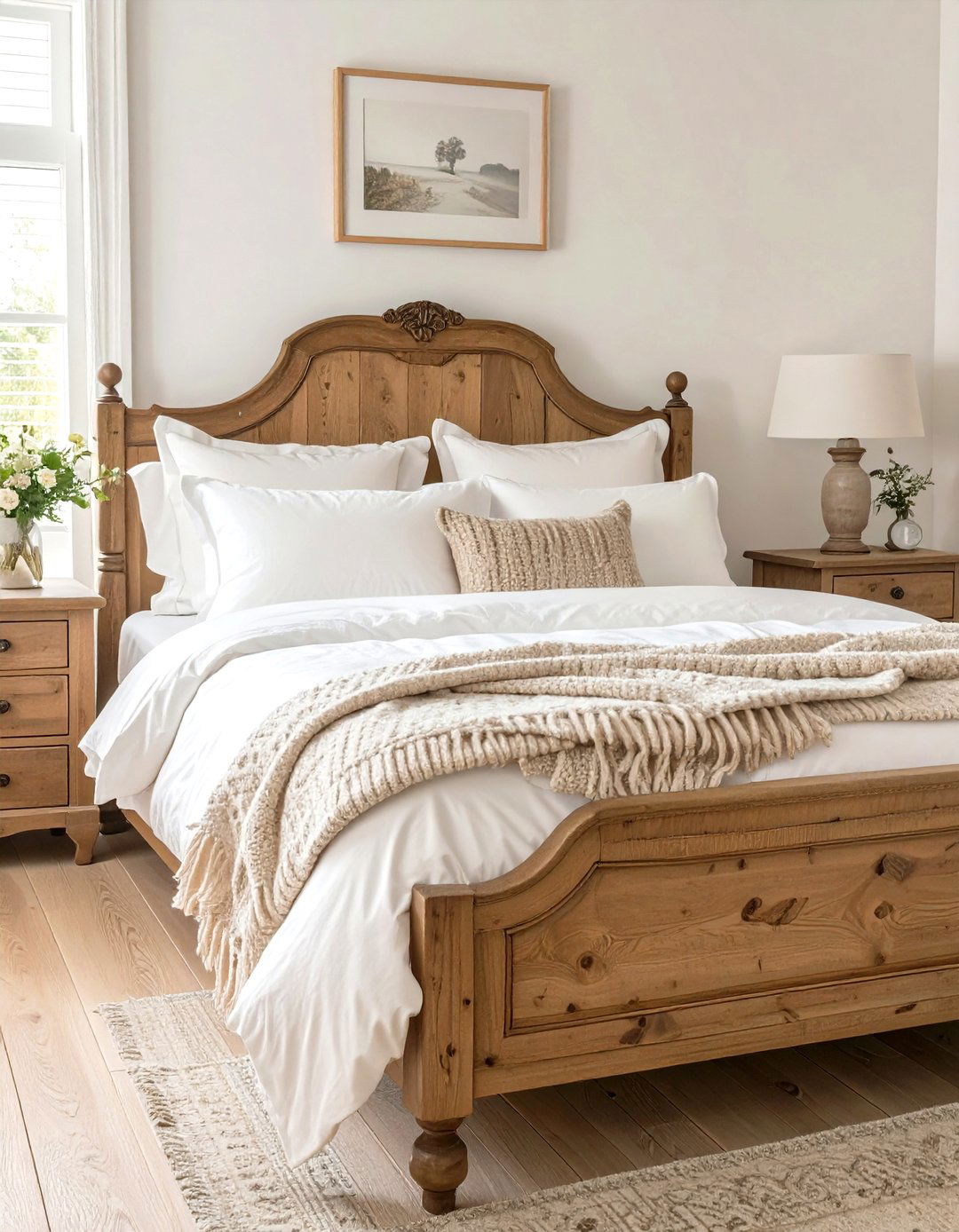 The Rustic Sleigh Bed Bedroom - 30 french country bedroom ideas