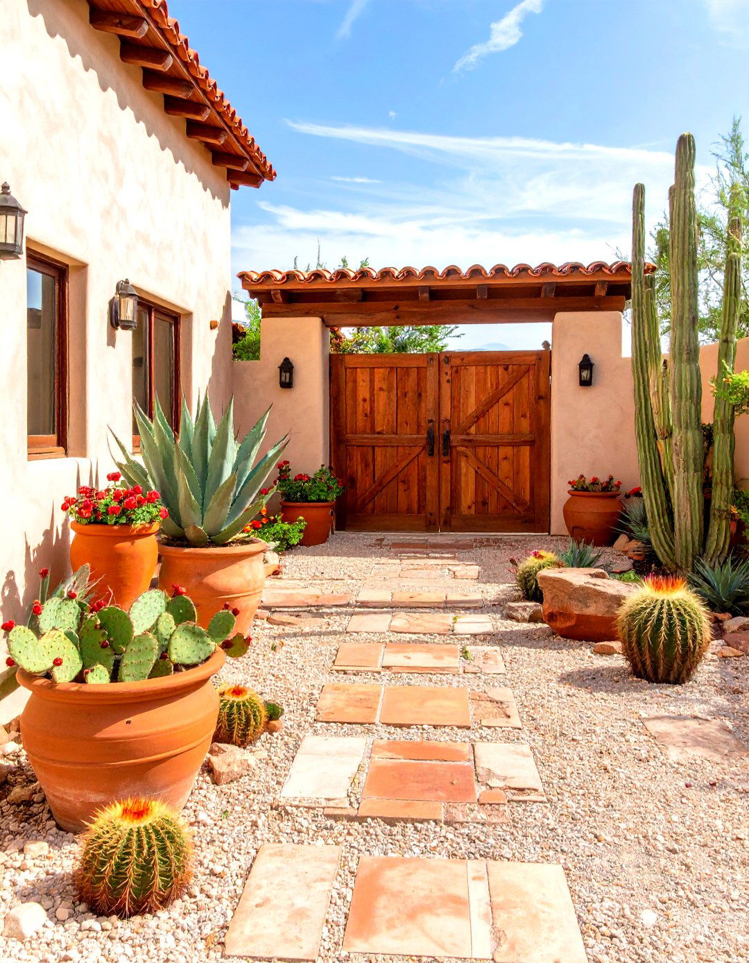 The Rustic Southwestern Design - 30 front of house landscaping ideas