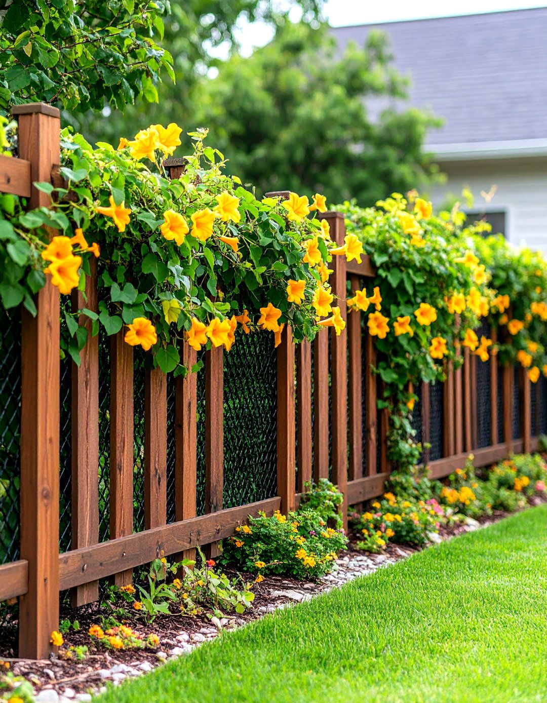 The Rustic Split Rail Fence with Wire Mesh - 30 front yard privacy ideas