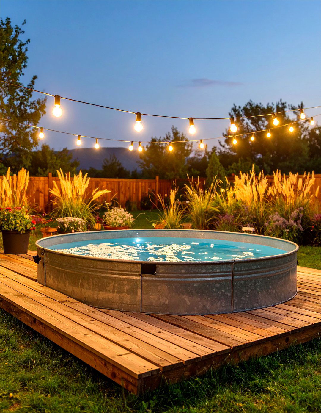 The Rustic Stock Tank Pool Retreat - 30 affordable backyard pool ideas on a budget