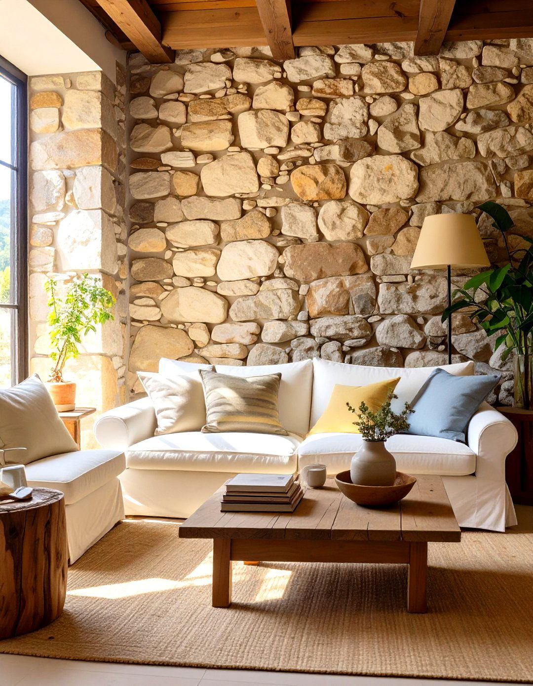 The Rustic Stone Wall Interior - 30 french interior design ideas
