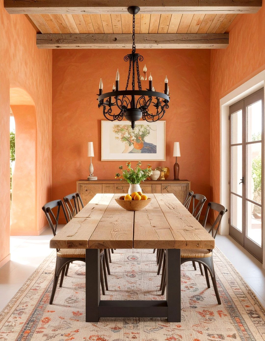 The Rustic Terracotta Dining Room - 30 colorful interior design ideas