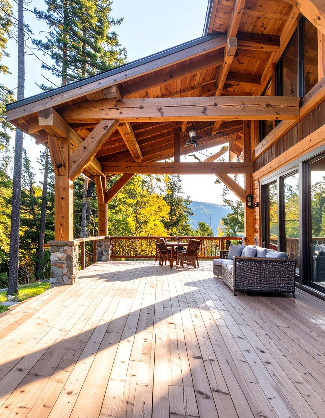 The Rustic Timber Frame Deck - 30 deck design tool ideas