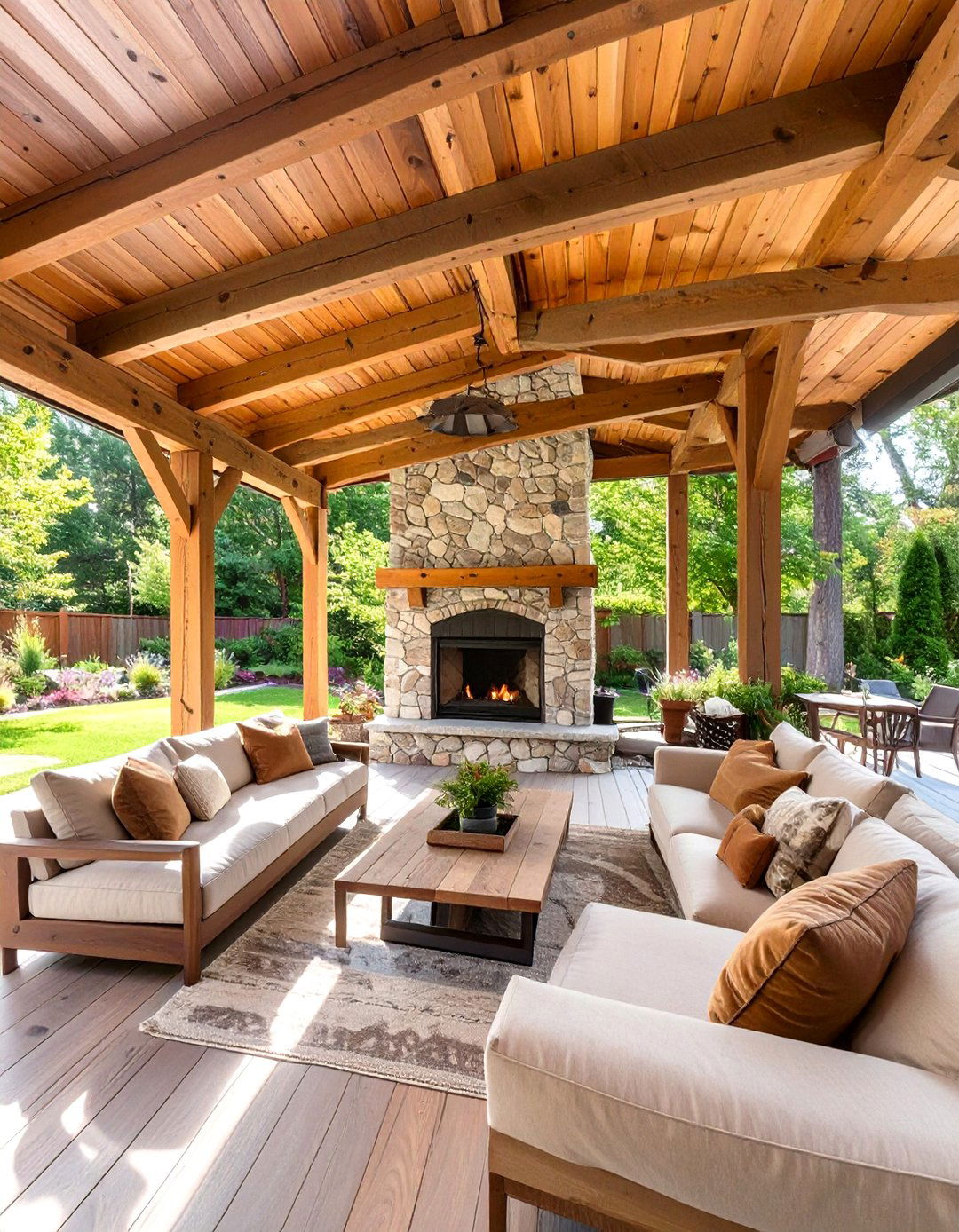The Rustic Timber Frame Pavilion - 30 deck ideas with roof